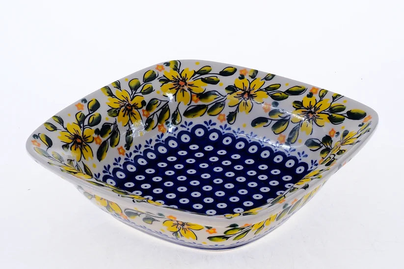 Handgjord fyrkantig djup tallrik 4-30 ur MILLENA